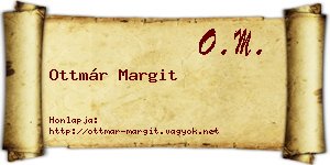 Ottmár Margit névjegykártya
